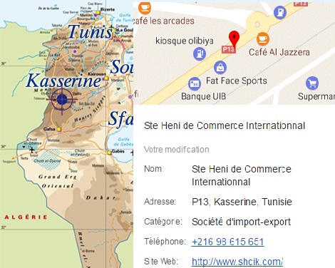 nopal tunisie, Plan d'acc�e